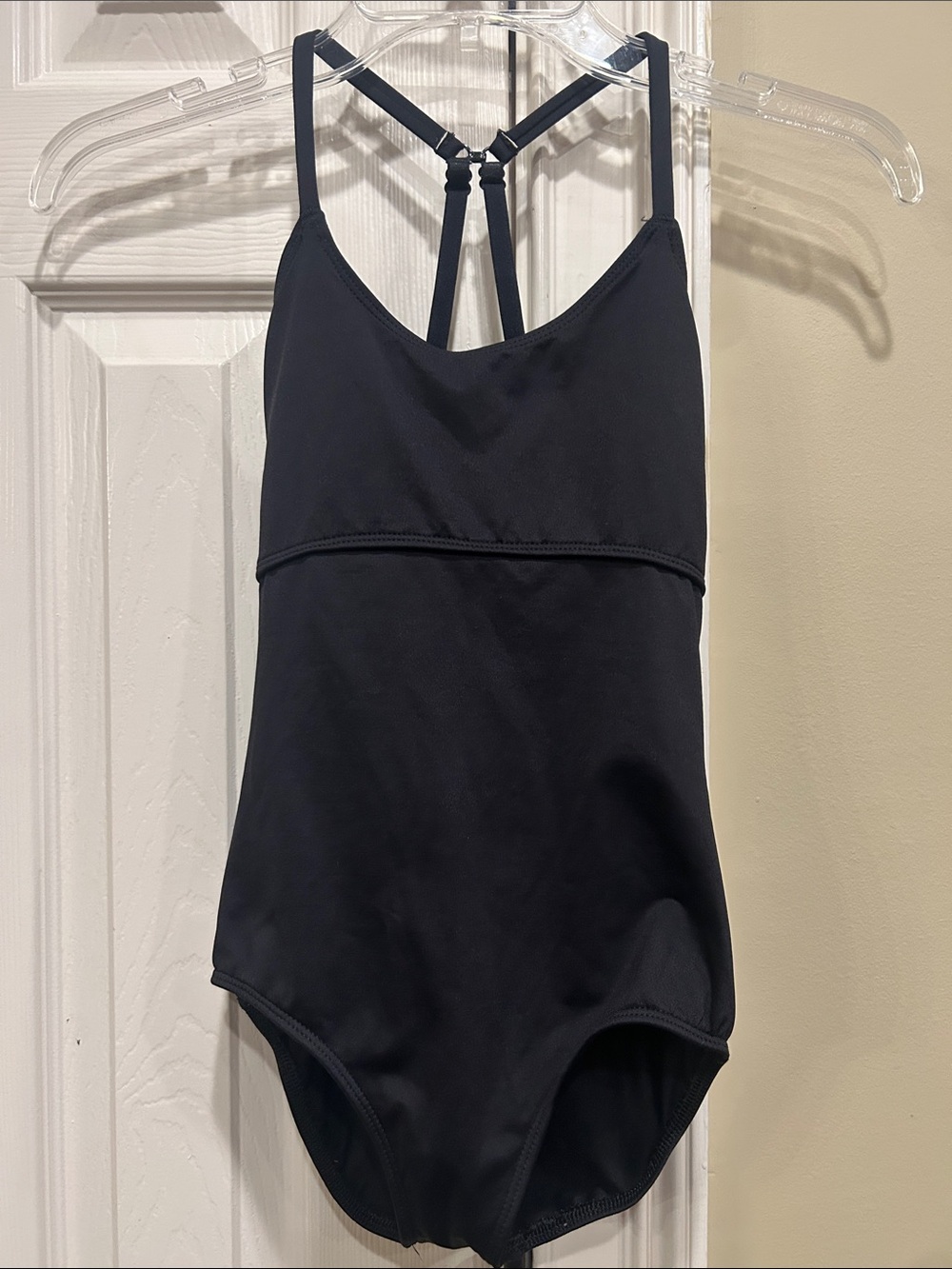 Eurotard Girls Black Dance Leotard with strappy back - small